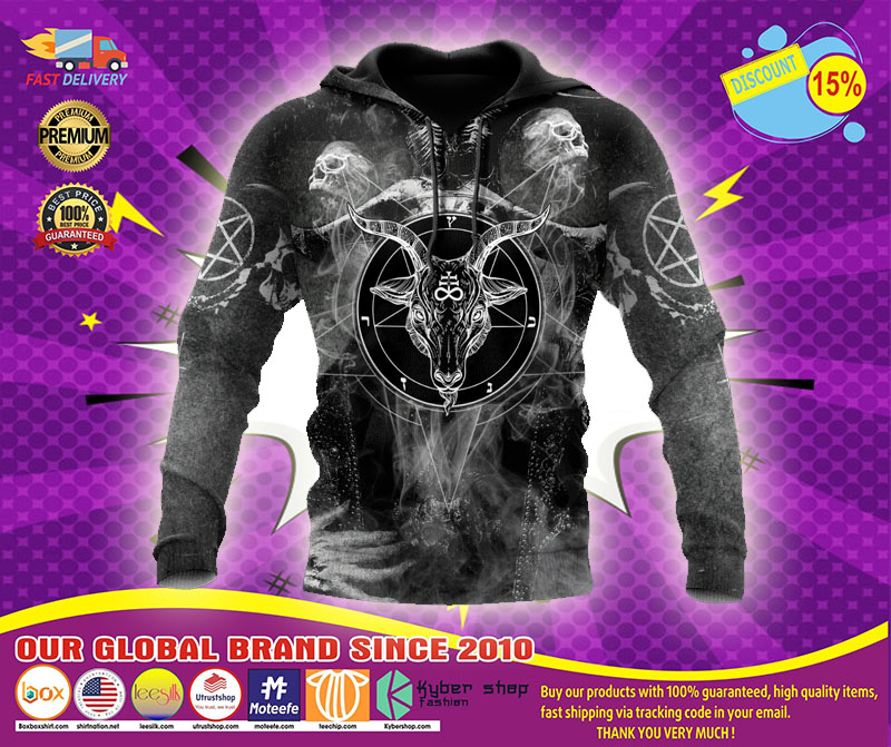 Baphomet Satanic 3D hoodie1