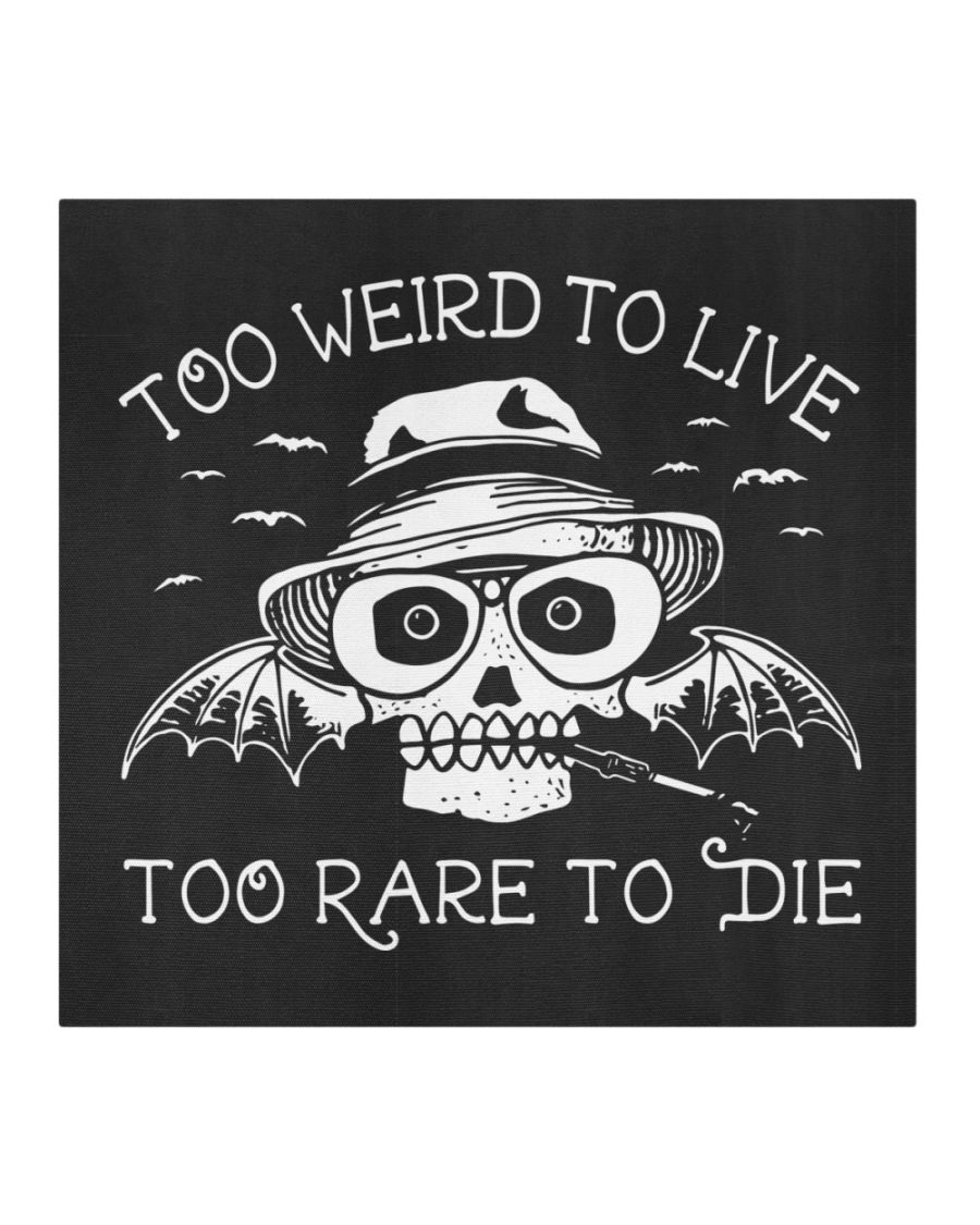 Too weird to live too rare to die skull face mask 2