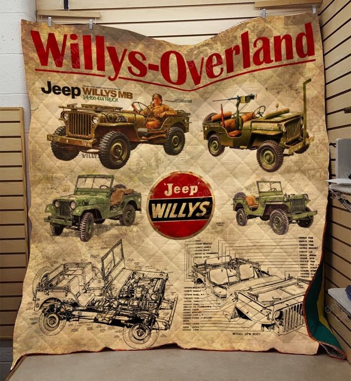 Jeep willys overland vintage blanket