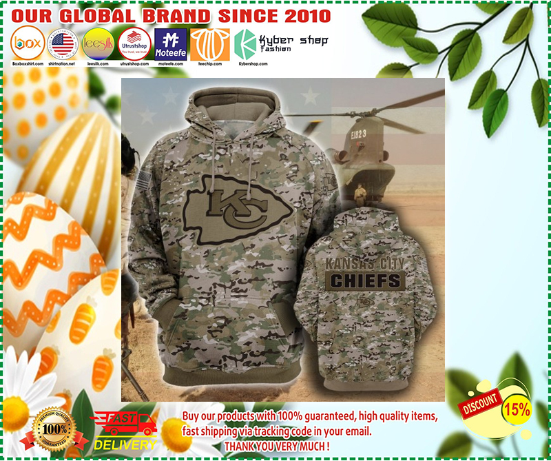 Camo style all over print hoodie 1