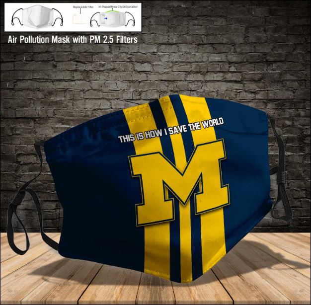 Michigan Wolverines face mask