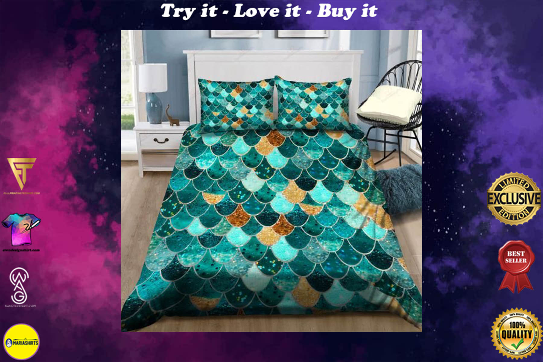 mermaid bedding set