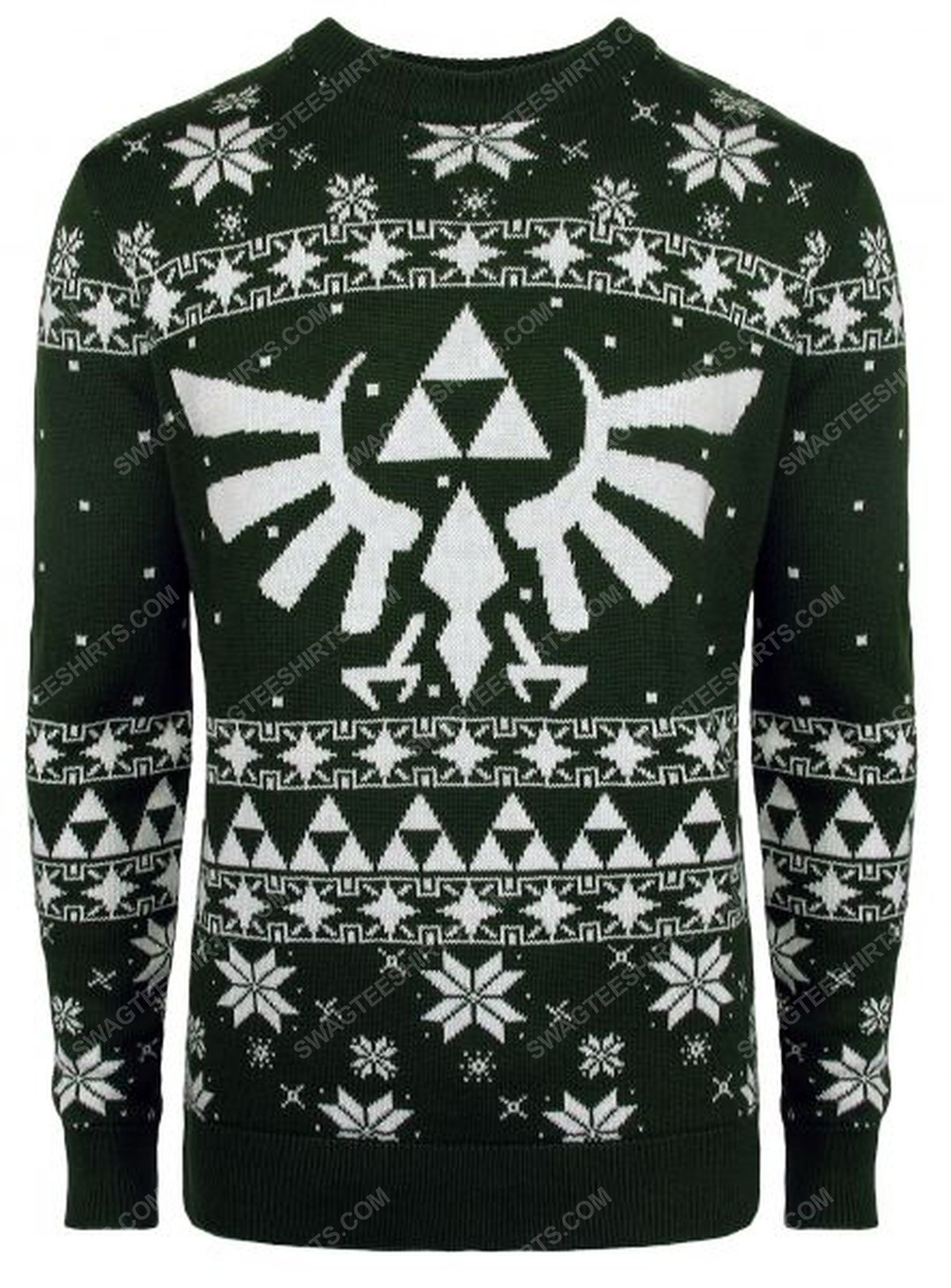 [special edition] Christmas holiday legend of zeldafull print ugly christmas sweater – maria