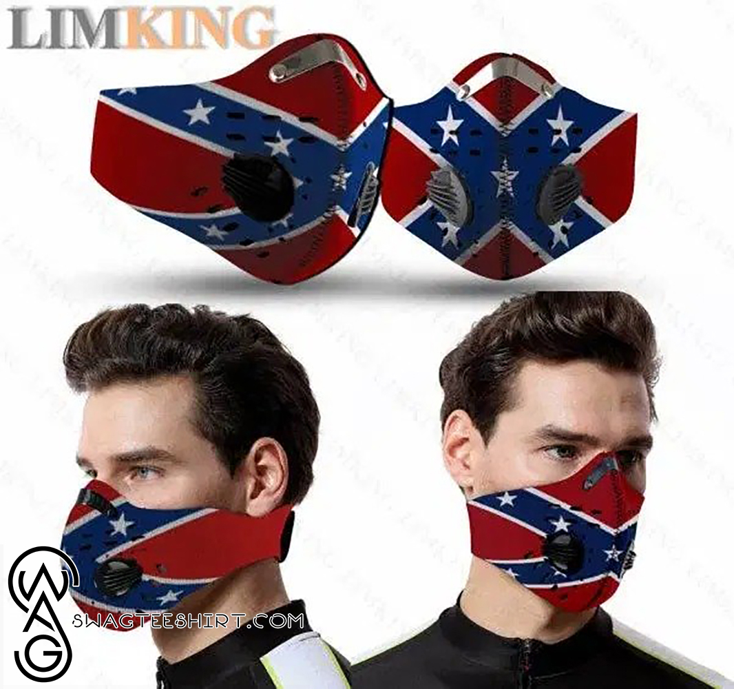 Flags of the confederate states of america carbon pm 2,5 face mask