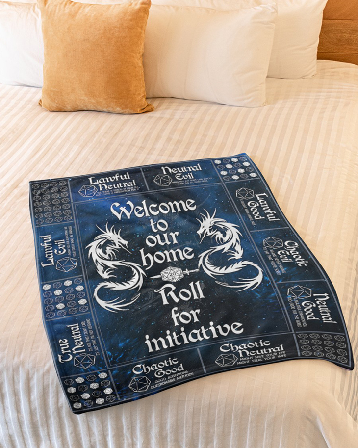 Welcome To Our Home Roll For Initiative Fleece Blanket3