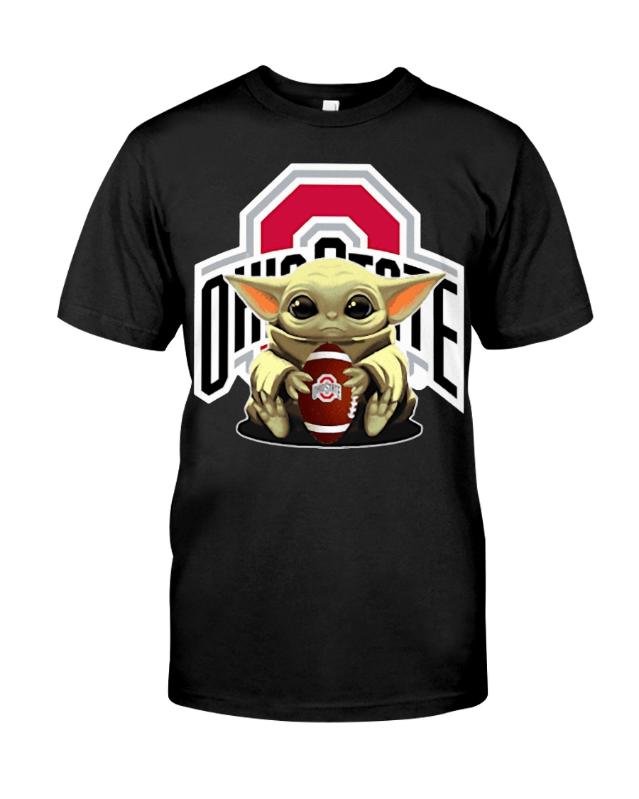 Baby Yoda hug Ohio State Buckeyes shirt