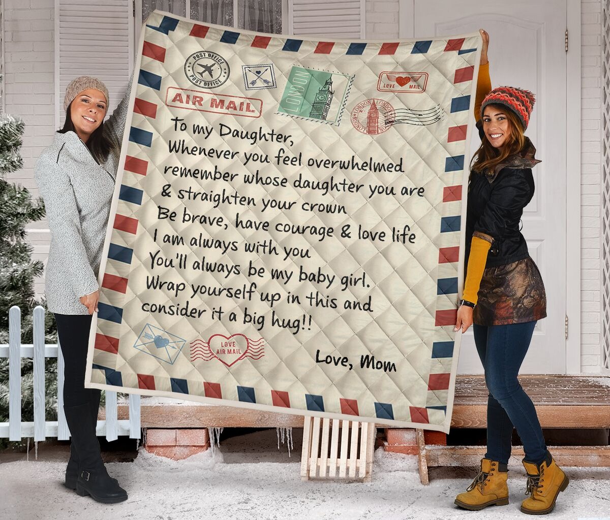 Air mail to my daughter whenever you feel overwhelmed quilt 1
