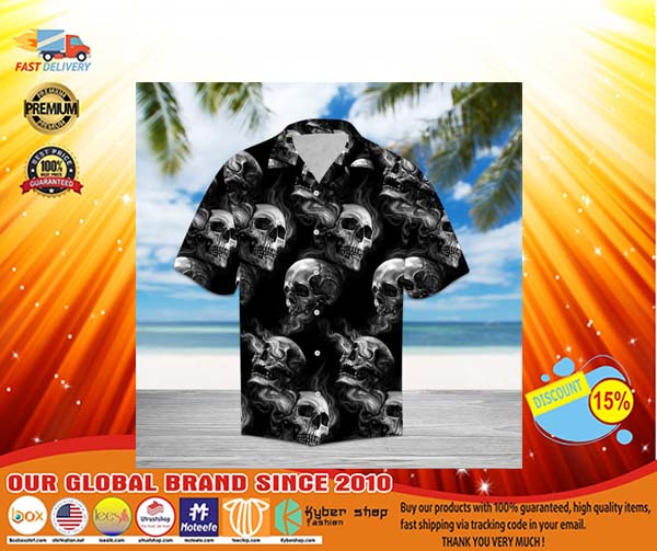 Three skulls Hawaiian shirt