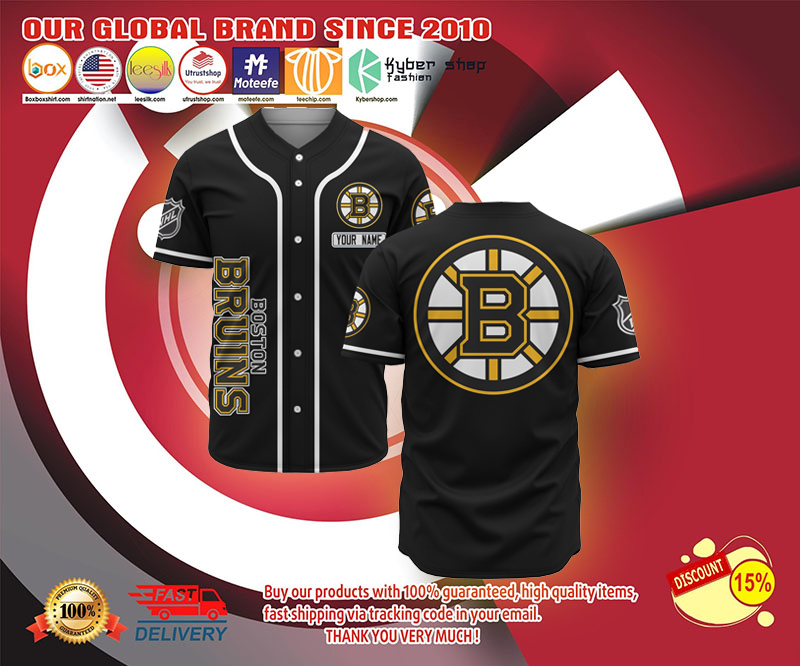 Boston Bruins custome personalized name baseball jersey shirt 4