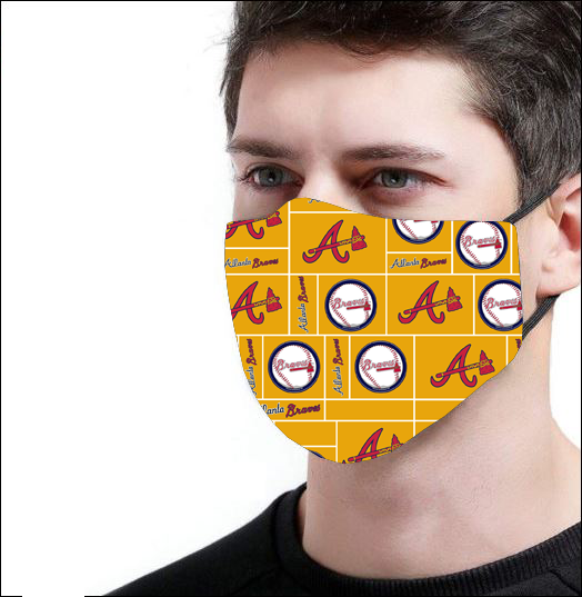 Atlanta Braves logo face mask 3D