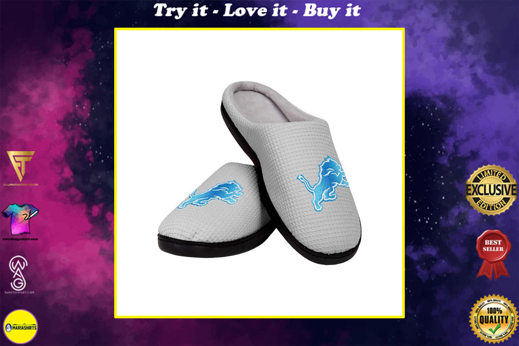 [special edition] detroit lions football team full over printed slippers – maria