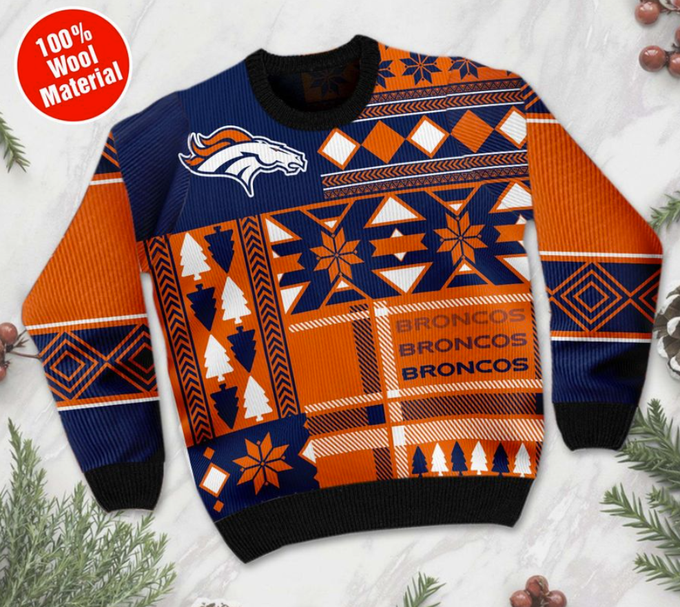 Personalized Denver Broncos ugly sweater 1