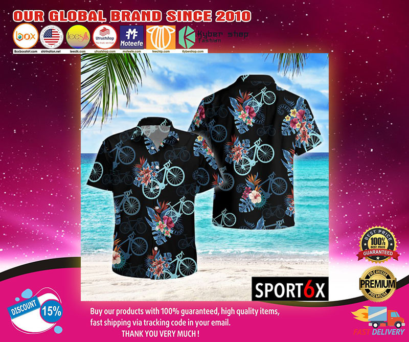 Cycling bike hawaiian shirt1