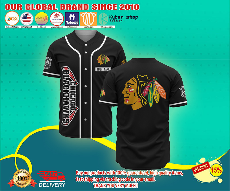 Chicago Blackhawks baseball jersey shirt 3
