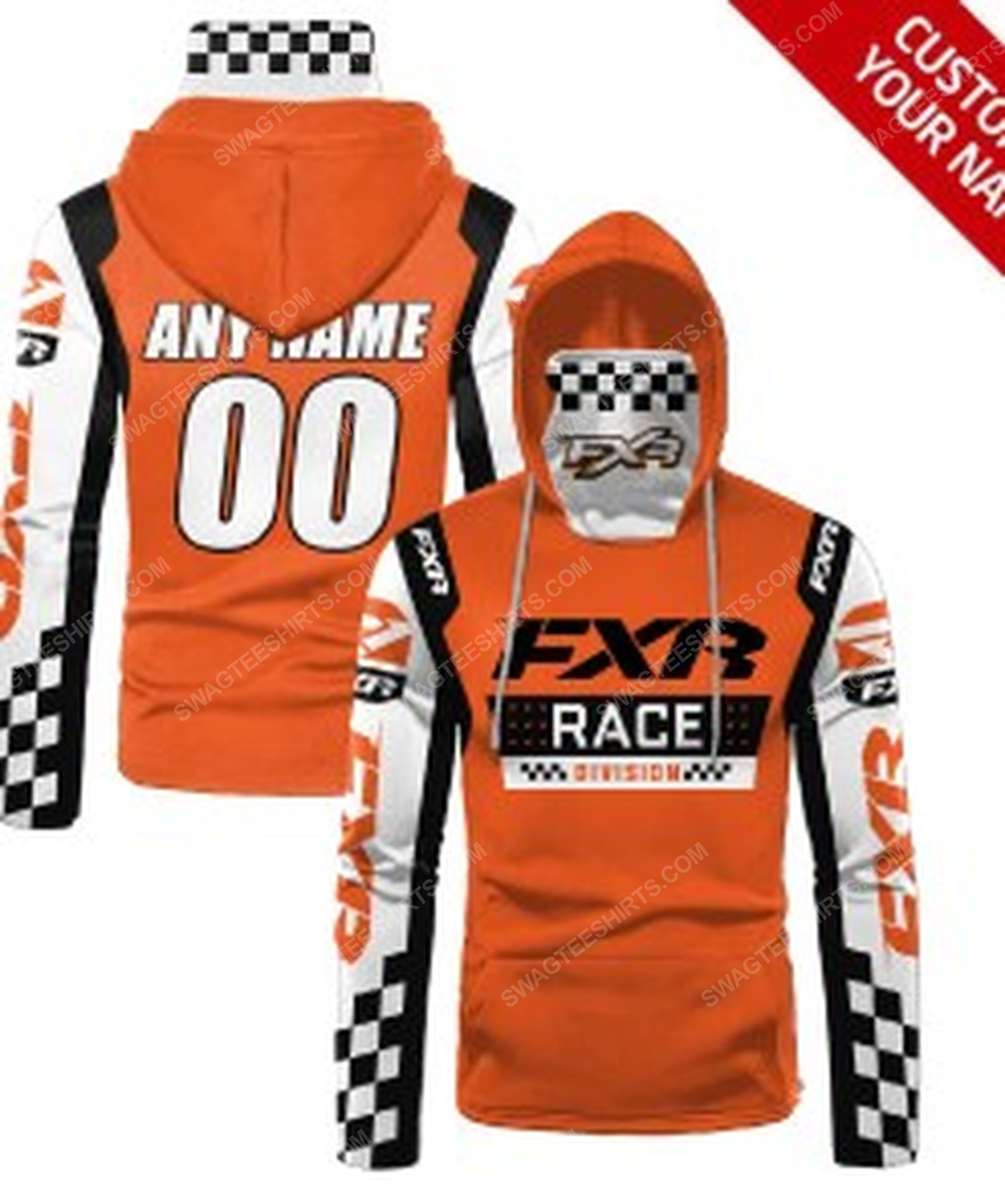 [special edition] Custom name fxr race division full print mask hoodie – maria
