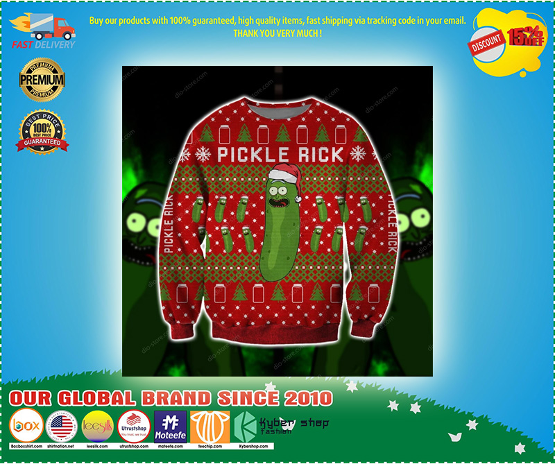 Pickle rick ugly christmas sweater ugly christmas sweater 1