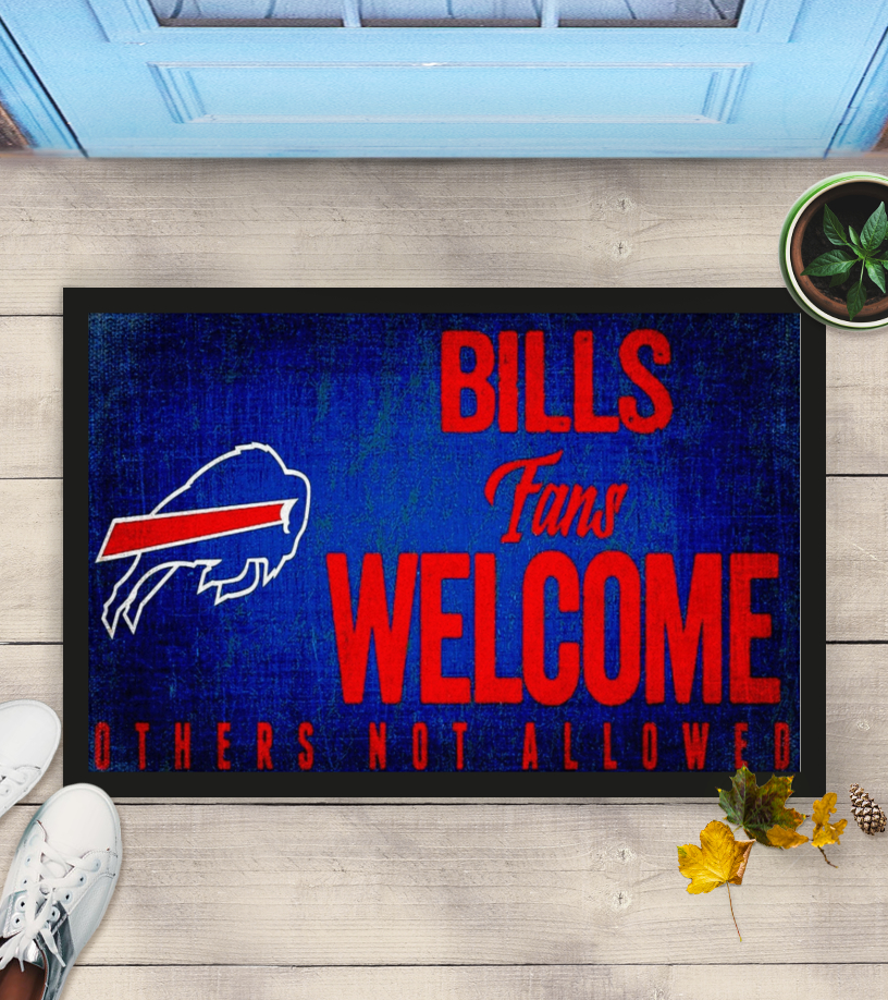 Buffalo bills fans wellcome others not allowed doormat ad