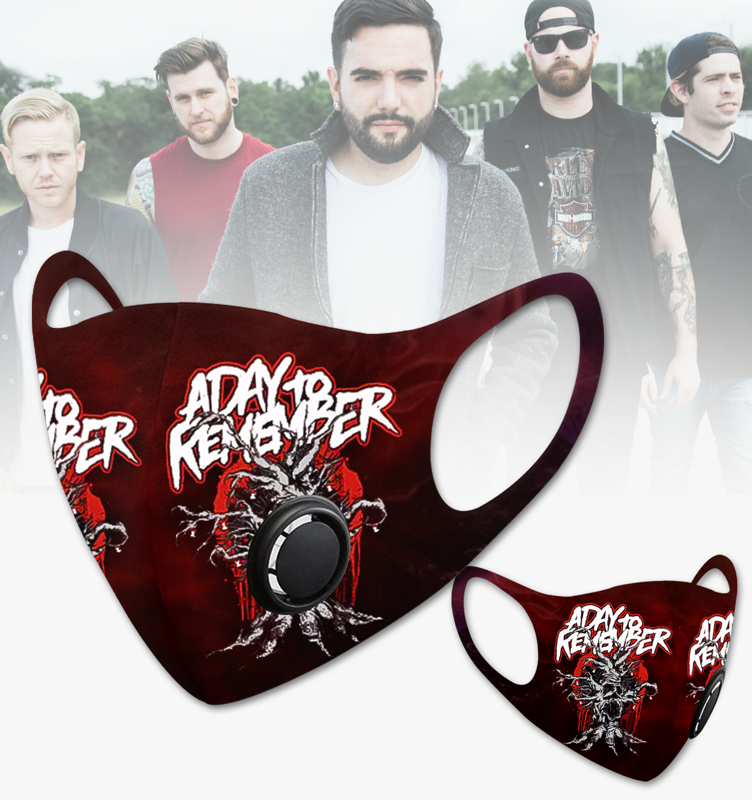 A day to remember filter face mask POD
