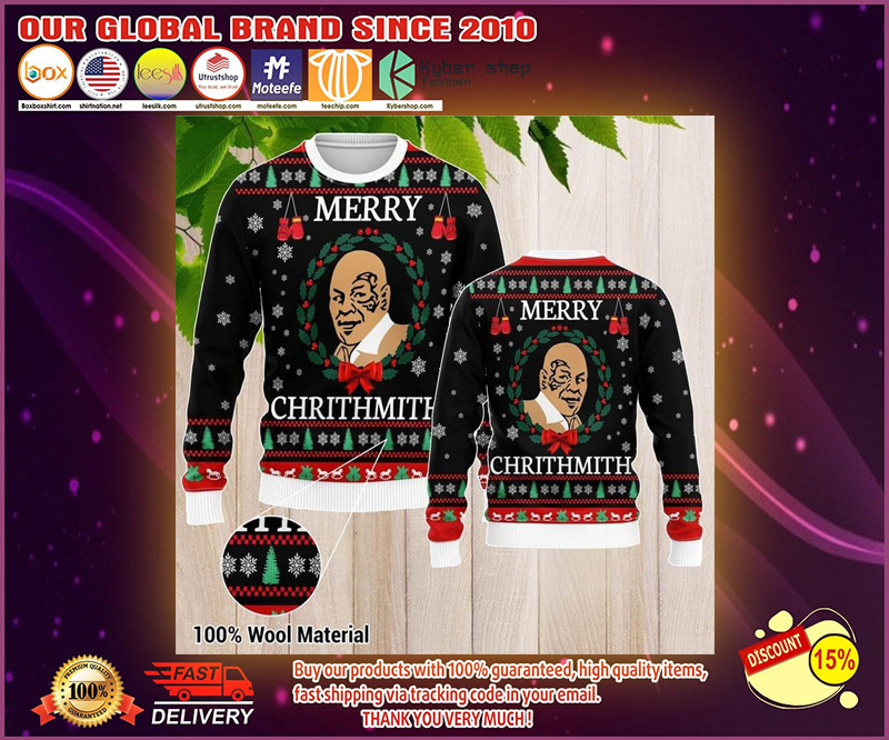 Mike Tyson merry chrithmith sweater 1