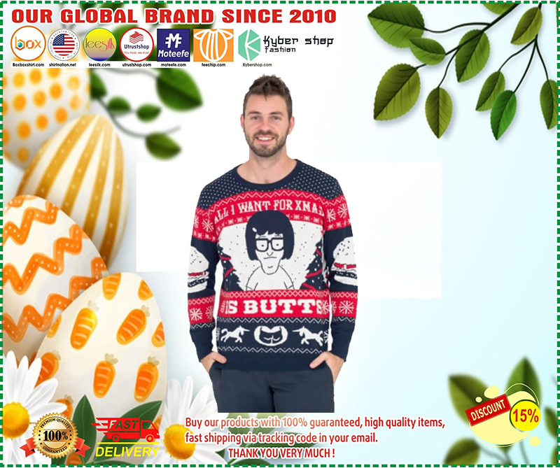 All I Want for Xmas is Butts Christmas Sweater 1