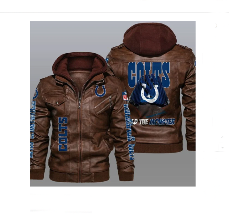 Indianapolis Colts Build The Monster Leather Jacket1