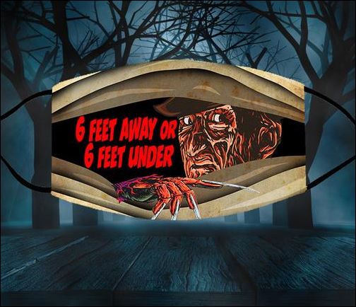 Halloween Freddy 6 feet away or 6 feet under face mask – dnstyles