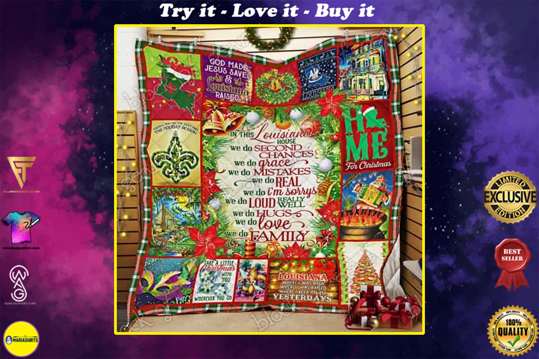 [special edition] christmas in this louisiana we do second chances we do family quilt – maria