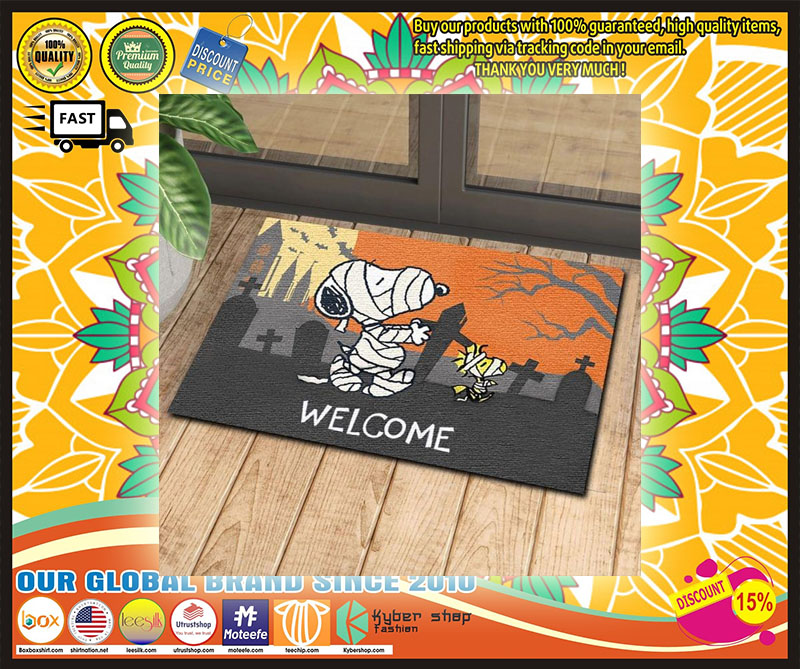 Snoopy and Woodstock Welcome doormat 1