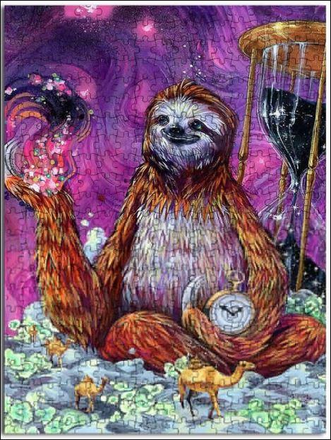 Time Master Poop Sloth jigsaw puzzles