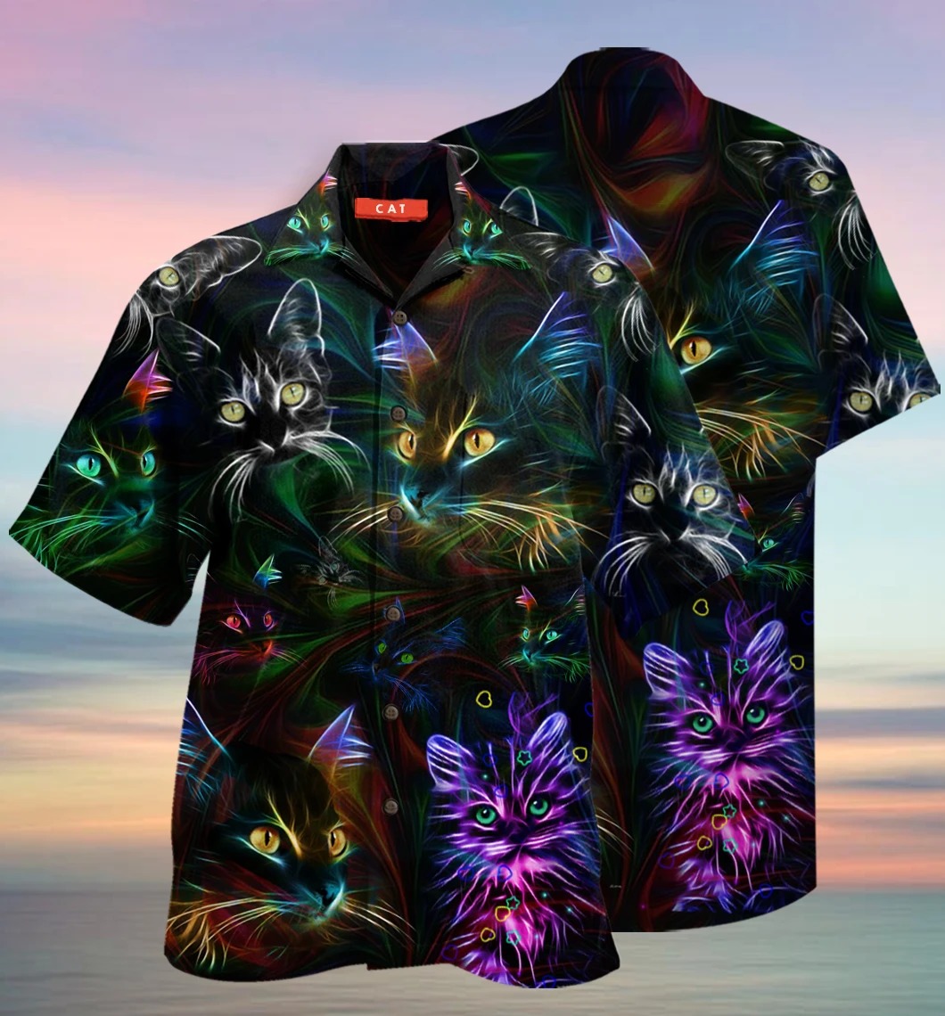 Cat Hawaiian shirt2