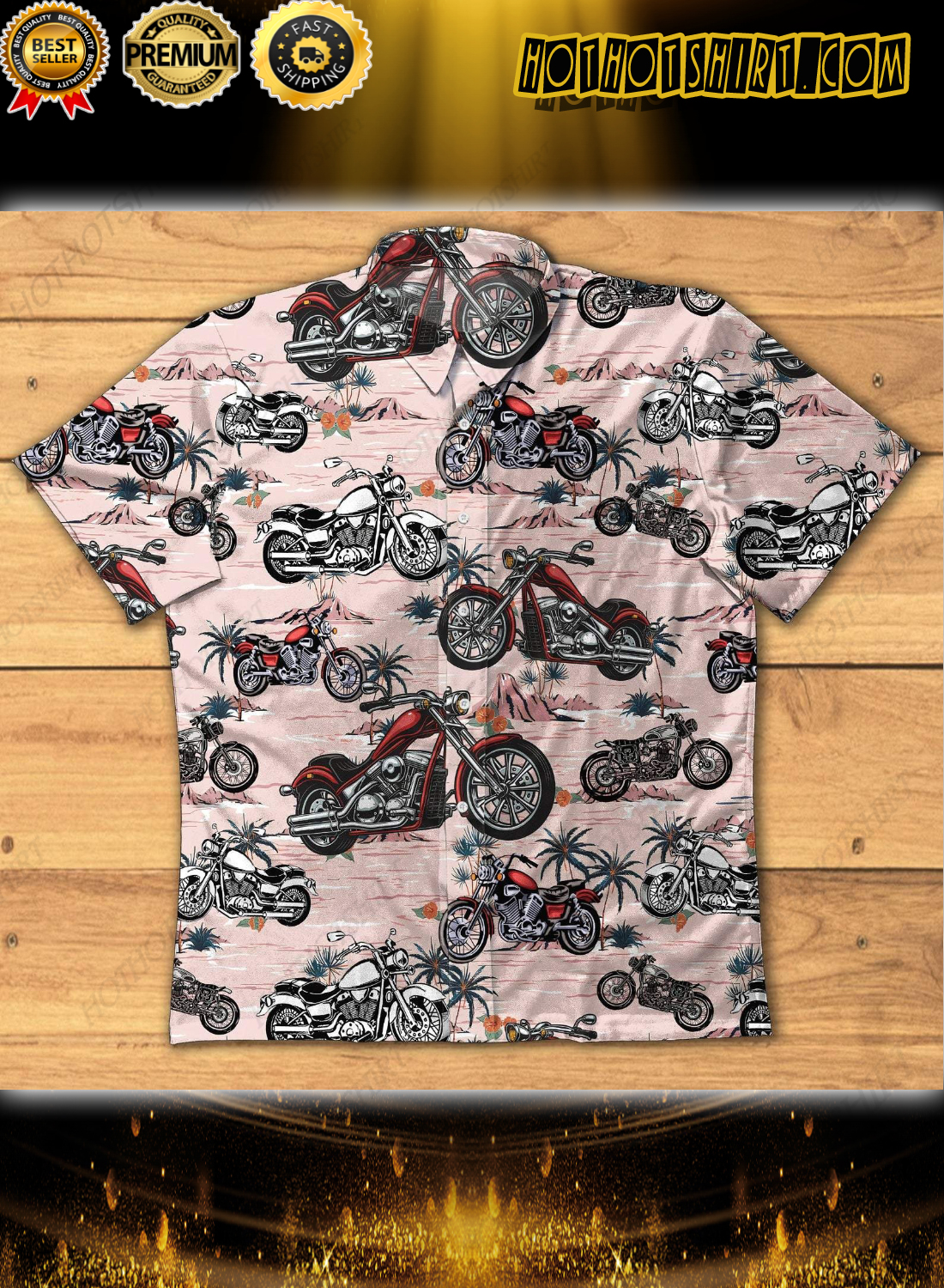 Vintage American Motorcycle Hawaiian Shirts