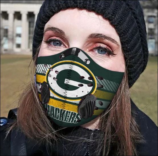 Green Bay Packers logo activated carbon Pm 2.5 Fm face mask