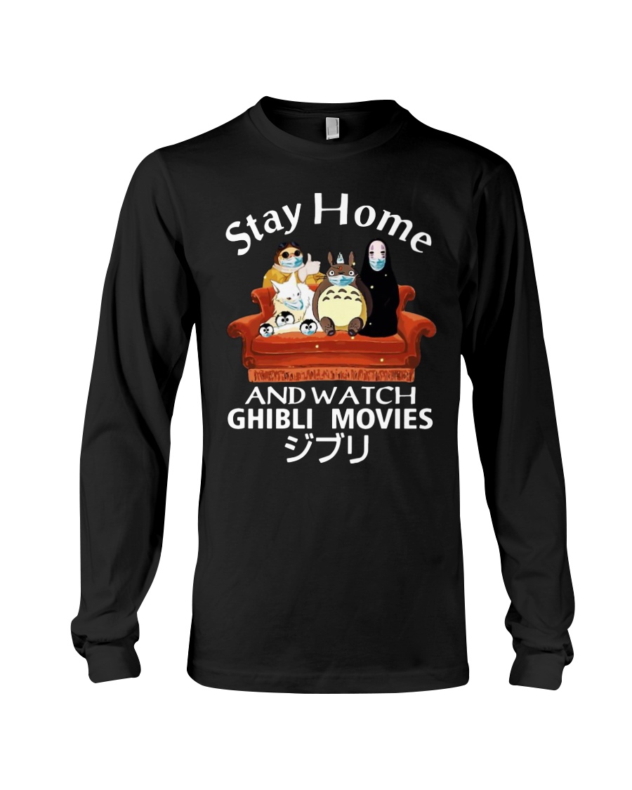 Stay home and watch Ghibli movie long sleeve tee