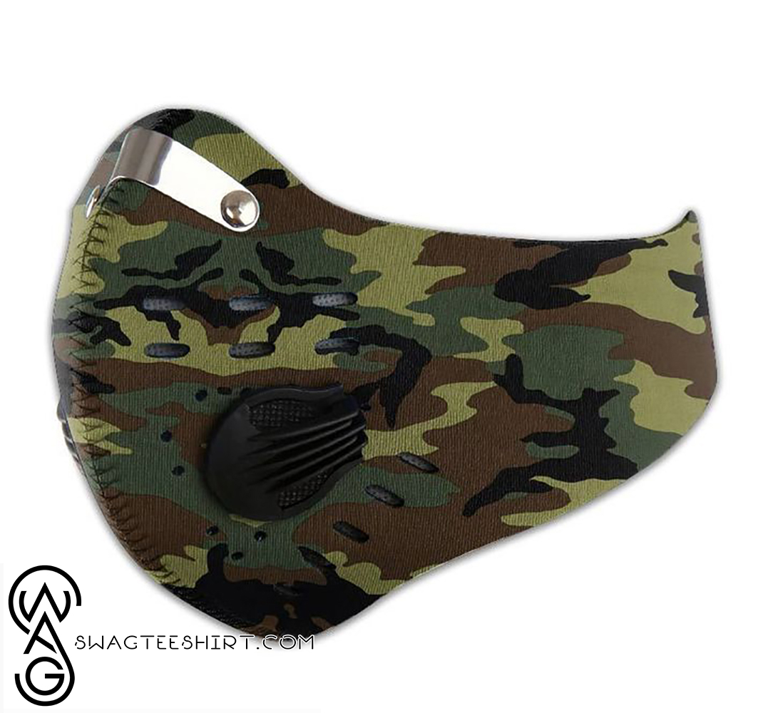 Army us camo filter activated carbon face mask