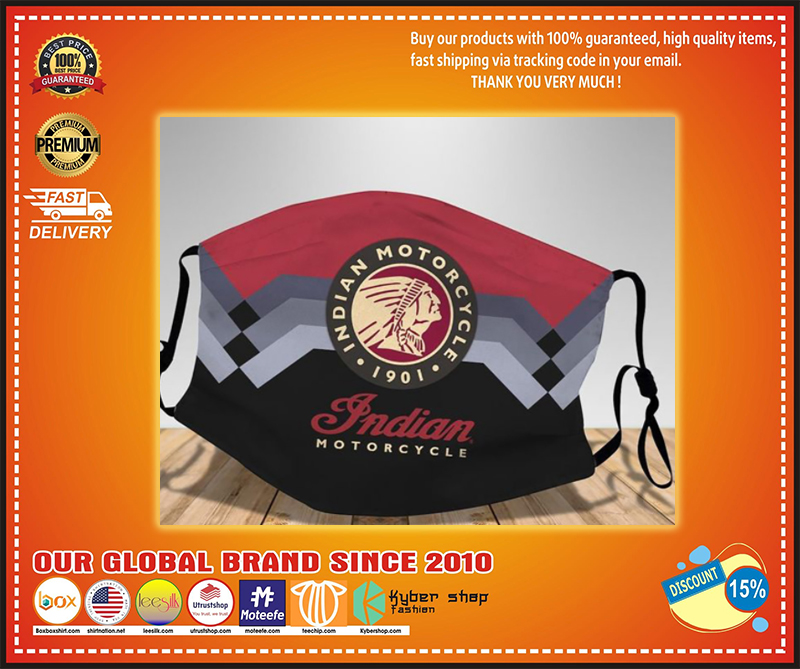 Indian motorcycle all over printed face mask 3