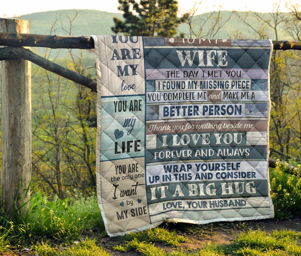 To my wife the day I met you blanket large
