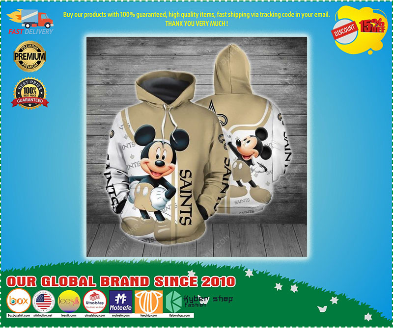 Mickey Mouse new orleans saints 3D Hoodie 2