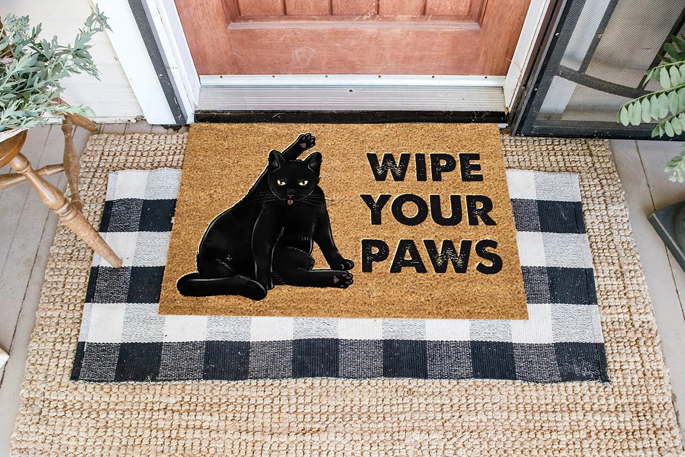 Cat wipe your paws doormat