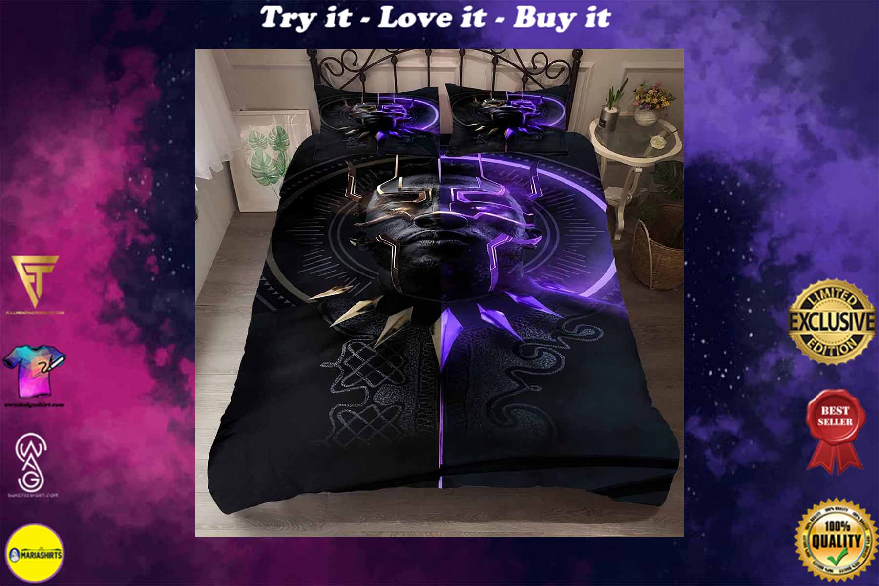 [special edition] black panther bedding set – maria