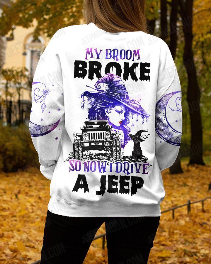 Witch My Broom Broke So Now I Drive A Jeep T Shirt hoodie2