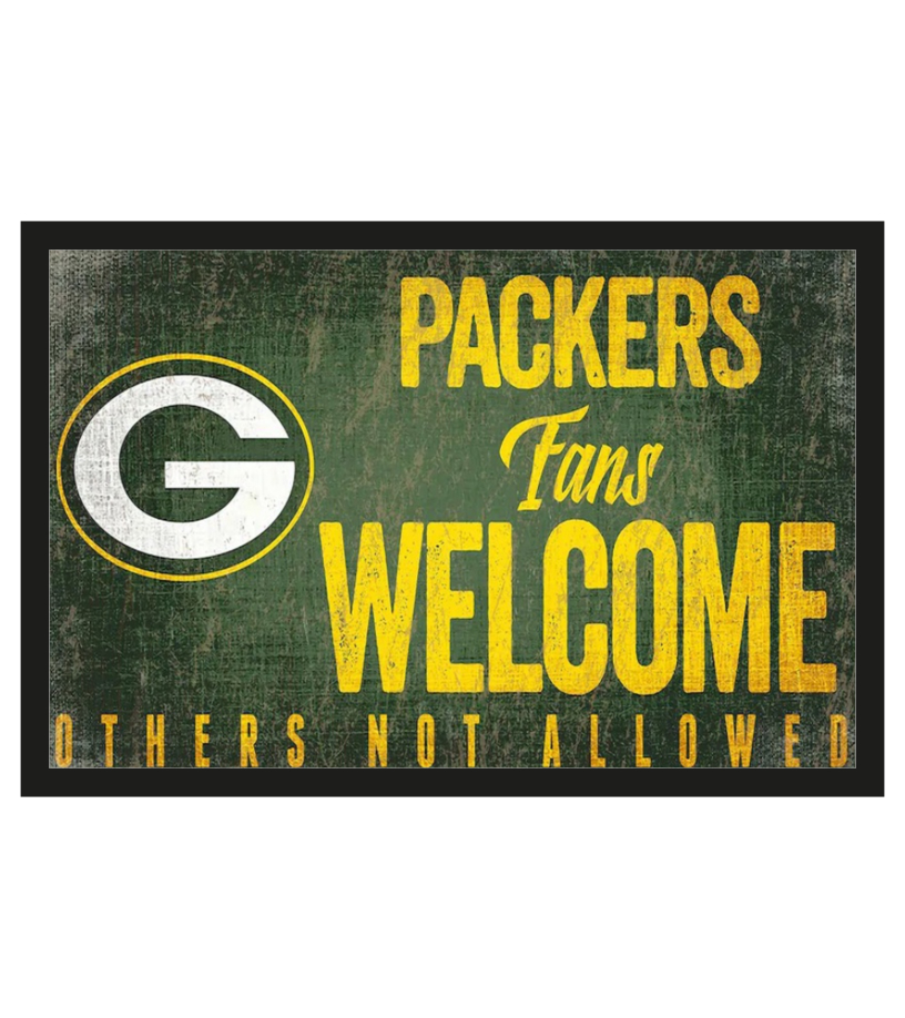 Green Bay Packers fans welcome others not allowed doormat 1