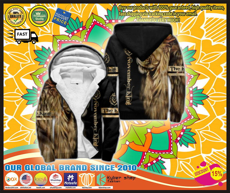 Lion King November King All Over Printed 3D hoodie and zip hoodie