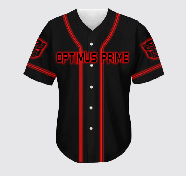 Optimus Prime Transformer Baseball Jersey Shirt1