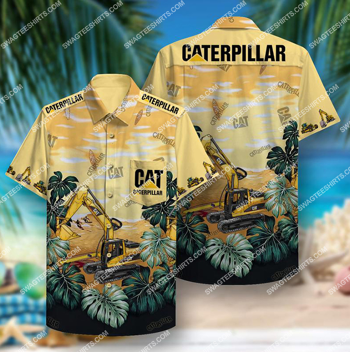 troipical caterpillar inc all over print hawaiian shirt 1