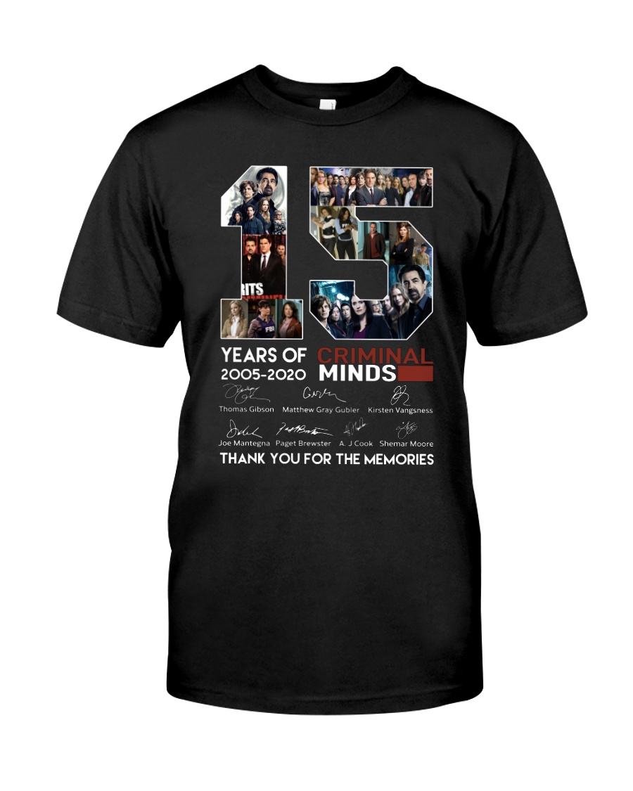 15 Years Of Criminal Minds Thank You For Memories shirt