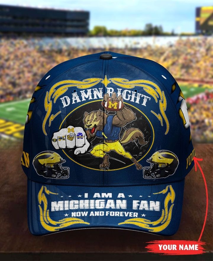 Miwo Damn right I am a Michigan fan now and forever custom cap