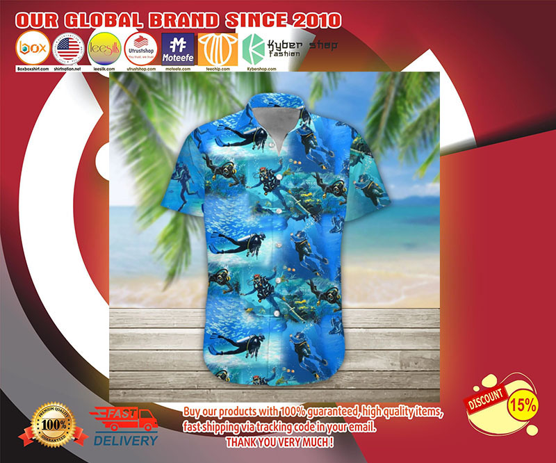Scuba diving hawaiian shirt