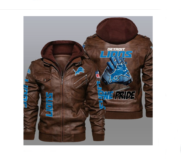 Detroit Lions One Pride Leather Jacket1