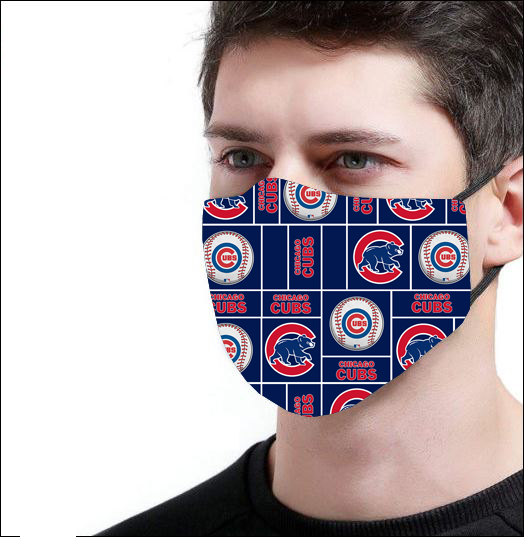 Chicago Cubs logo face mask 3D