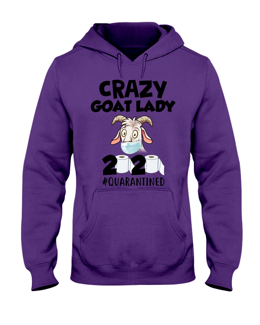 Crazy Goat Lady 2020 quarantined lady hoodie